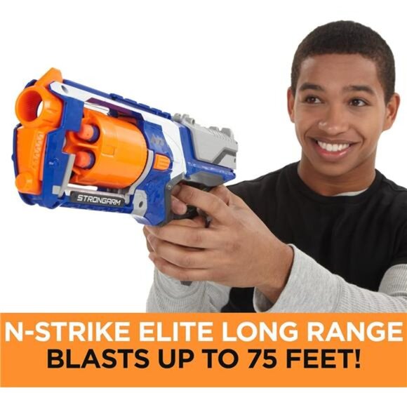 NERF N Strike Elite Strongarm Toy Blaster with Rotating Barrel - Picture 2 of 7